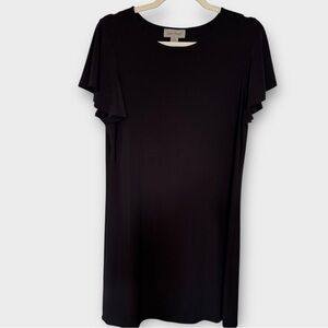Charlie Paige Black Mini Dress with Flutter Sleeves Size M